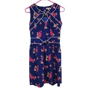 Trollied Dolly Blue Butterfly Retro Sleeveless Size Small